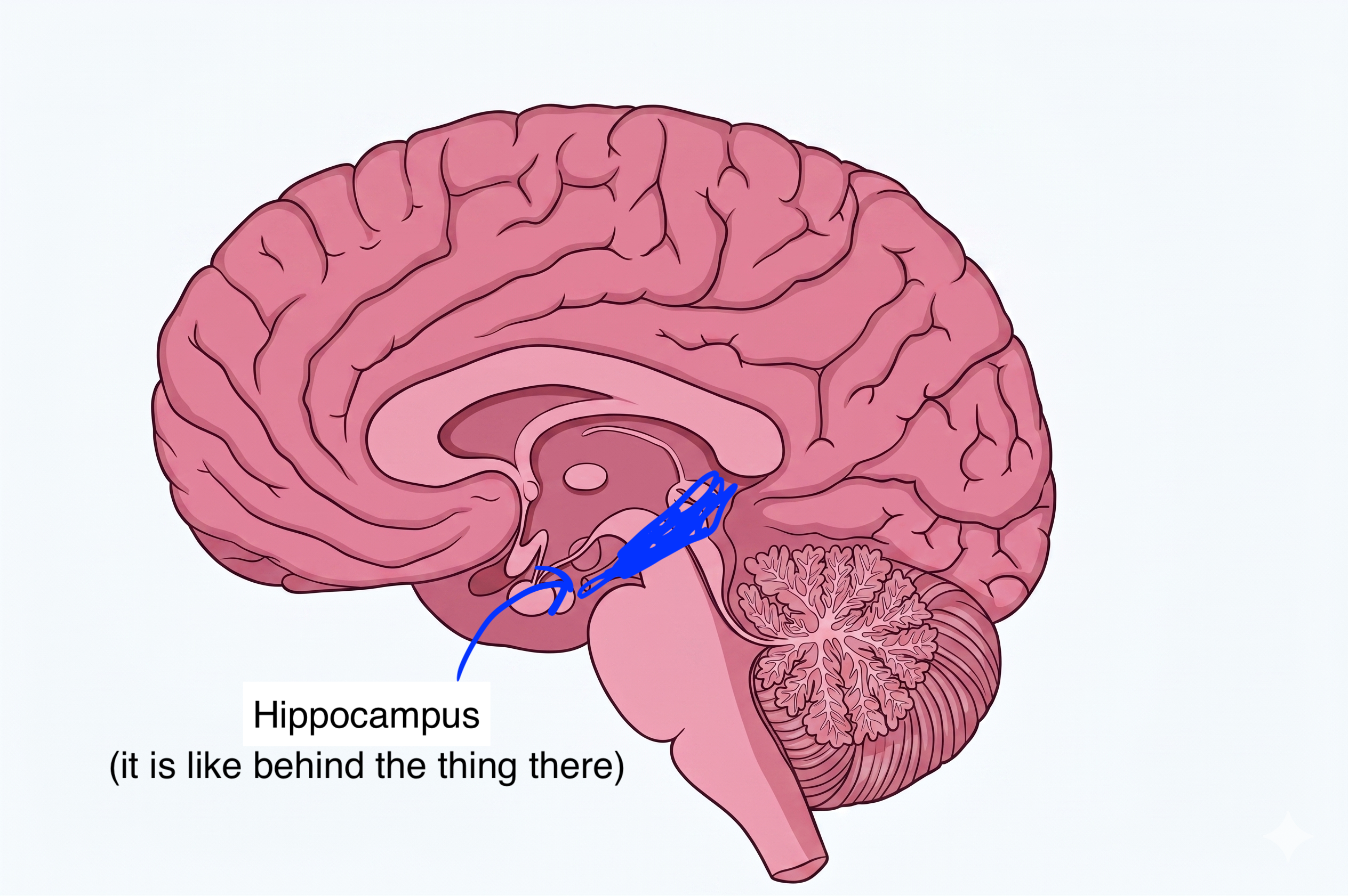 Hippocampus location in brain